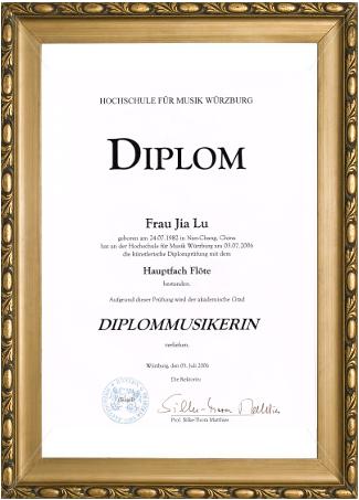 Jia Lu's Diploma